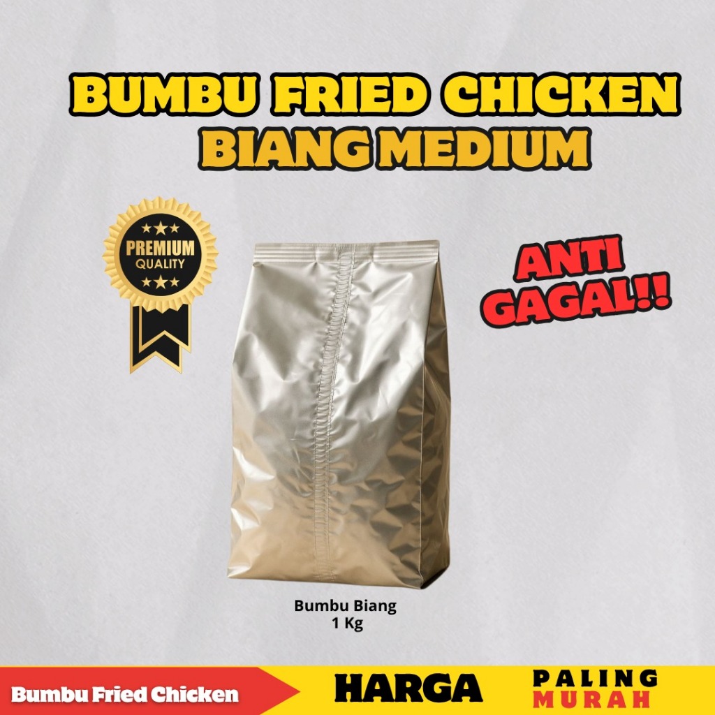 

Bumbu Biang Medium 1kg-Krispi-Renyah-Friedchicken-Bumbu instan-Bumbu tepung-Bumbu praktis-