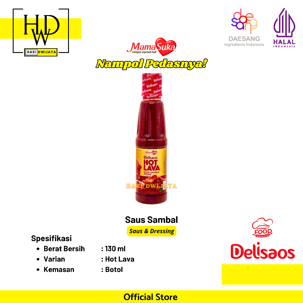 

[130ml] Mamasuka Delisaos Saus Hot Lava Botol