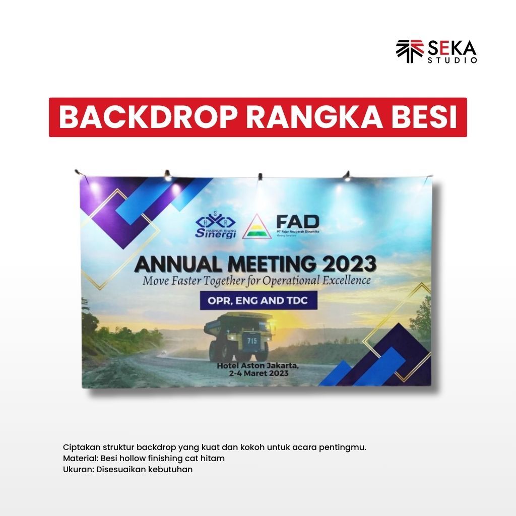Backdrop Rangka Besi Custom -Dekorasi Acara, Booth, & Studio