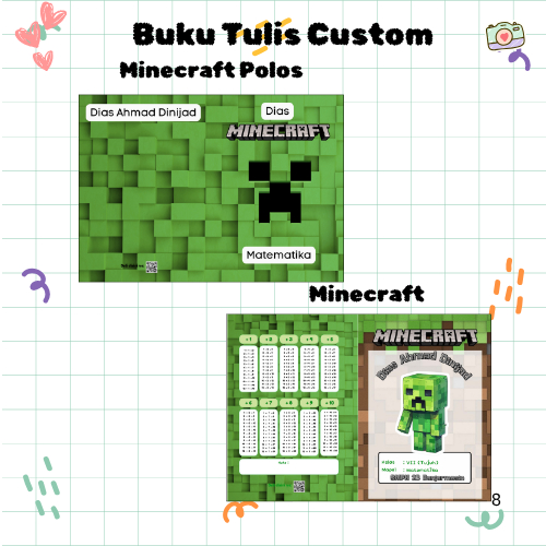 

Paket Buku Tulis Custom Tema Laki-laki Ukuran A5 - Buku, Karakter & Nama Bebas Custom!