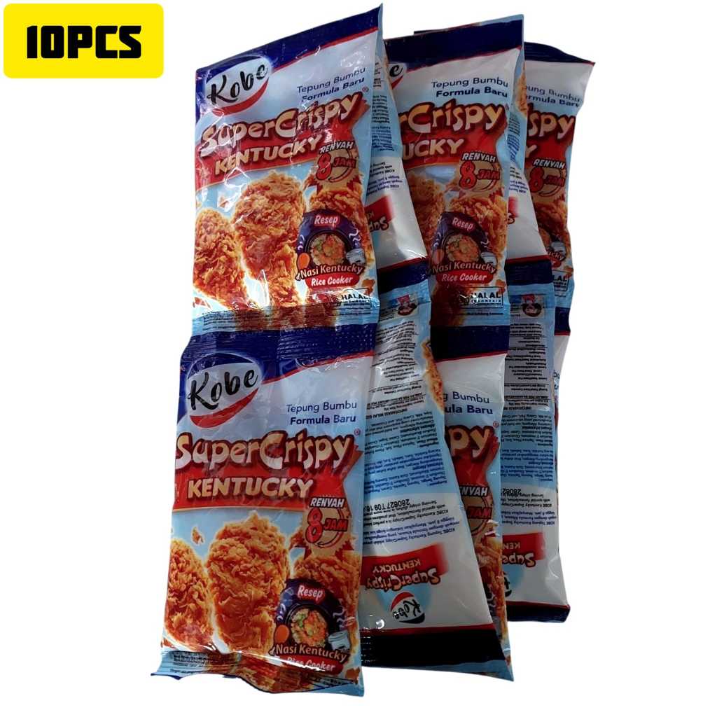 

Serenceng Tepung Jadi Super Crispy Kentucky Chicken 10 Pcs Bumbu Instan Kobe 70gr