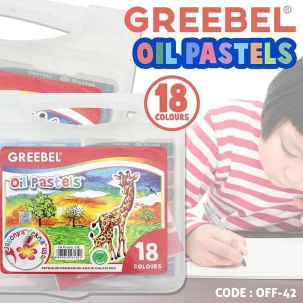 

CRAYON MEWARNAI 18 WARNA GREEBEL OIL PASTELS (OFF-42)