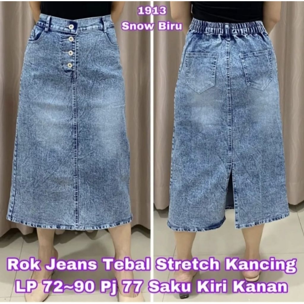 Rok midi Denim - Rok 7/8 span - Skirt Jeans