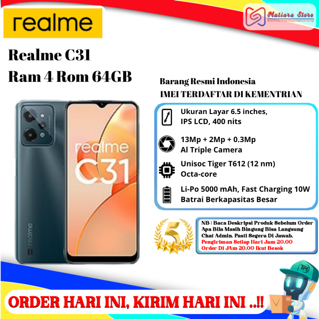 Realme C31 Ram 4 Rom 64GB