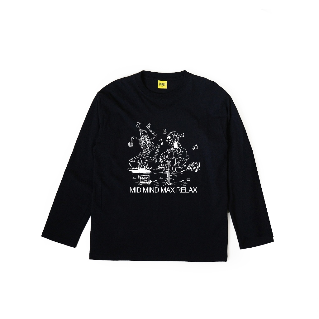 Hoi Polloy - Long Sleeve Kaos Lengan Panjang Mid Mind (Black)