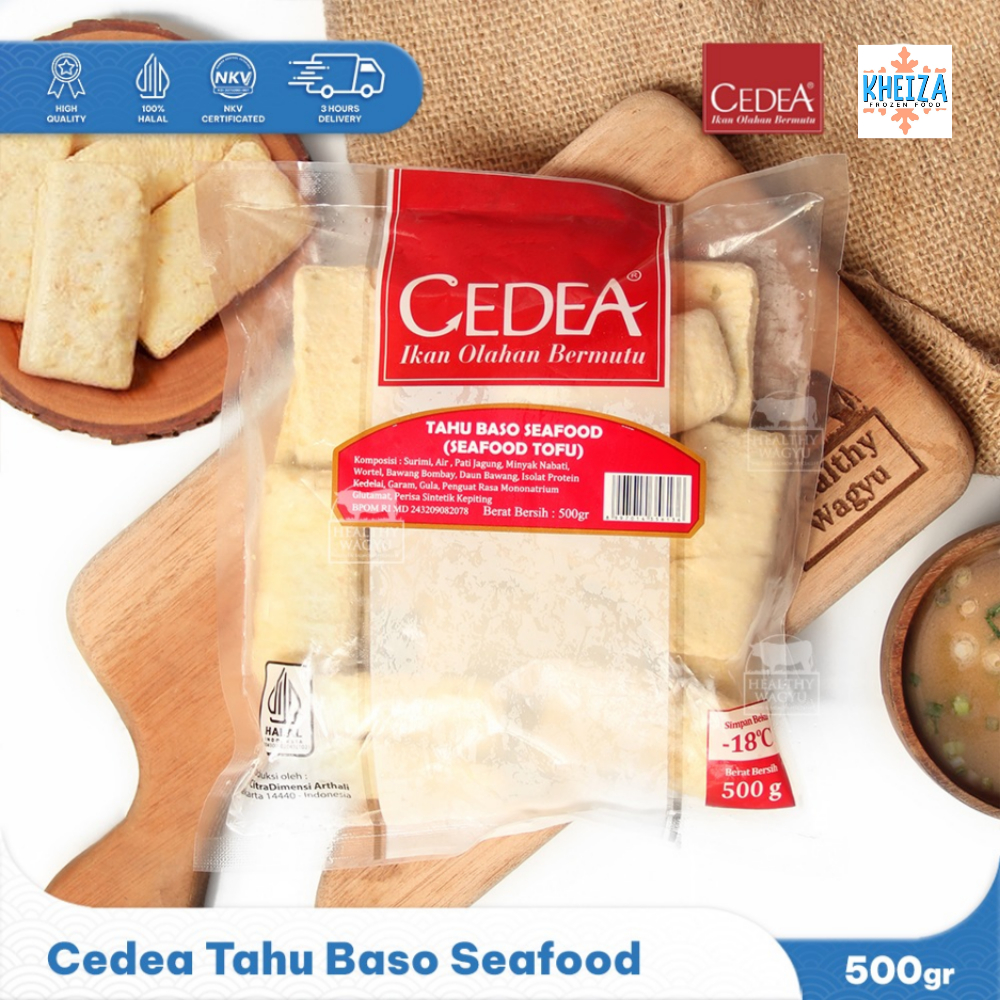 

CEDEA Seafood Tofu 500gram - Olahan Tahu Ikan Cedea Instan - Kheiza Frozen