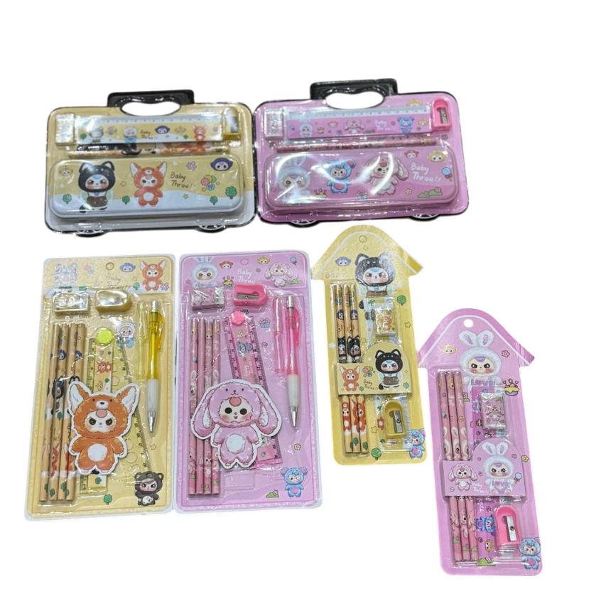

GIFT SET STUDY SET ALAT TULIS SEKOLAH ANAK BABY THREE CRY BABY PENSIL 6 IN 1 10 IN 1 DLL
