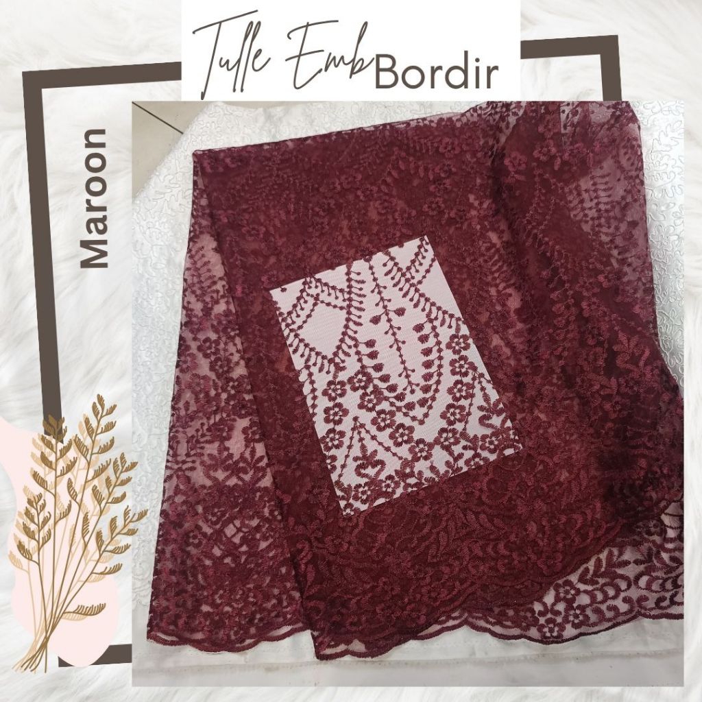 Promo Murah Kain Tille Akar Bordir / Bahan Brokat Akar