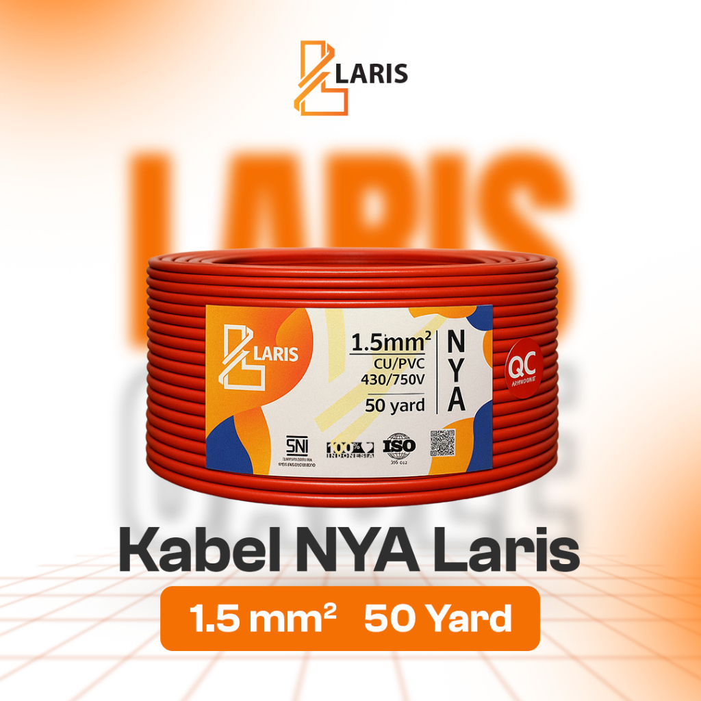 LARIS - Kabel NYA 1,5 mm² - 50 Yard - Kabel Tembaga Kawat
