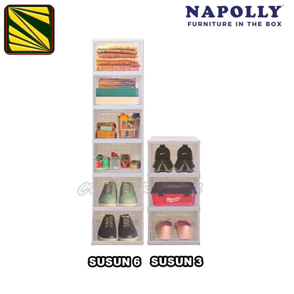 Napolly Rak Serbaguna Susun 3 & Susun 6, Rak Sepatu