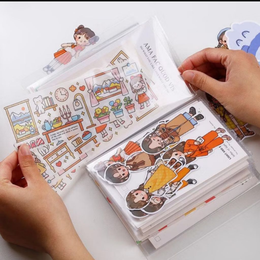 

A6 Bag Type Storage Book Buku Binder PVC Transparan 4R Album Book - Album foto A6/4R untuk photobooth