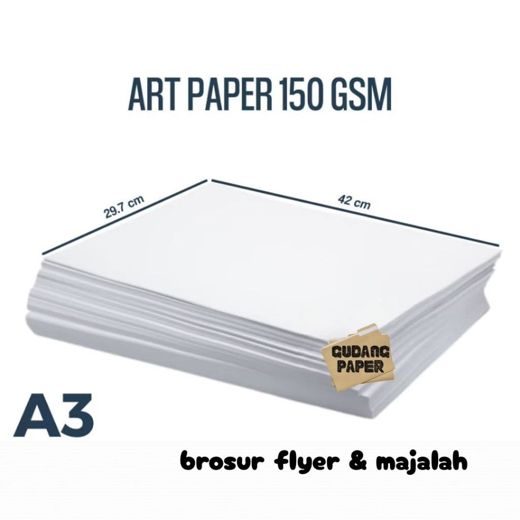 

Kertas Art Paper A3 150 gsm isi 50 lembar / Kertas Art Paper 150 gsm A3