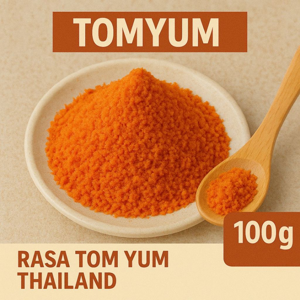 

Tomyum 100gram Bumbu Tabur Rasa Tom Yum Thailand Asam Pedas Gurih Segar
