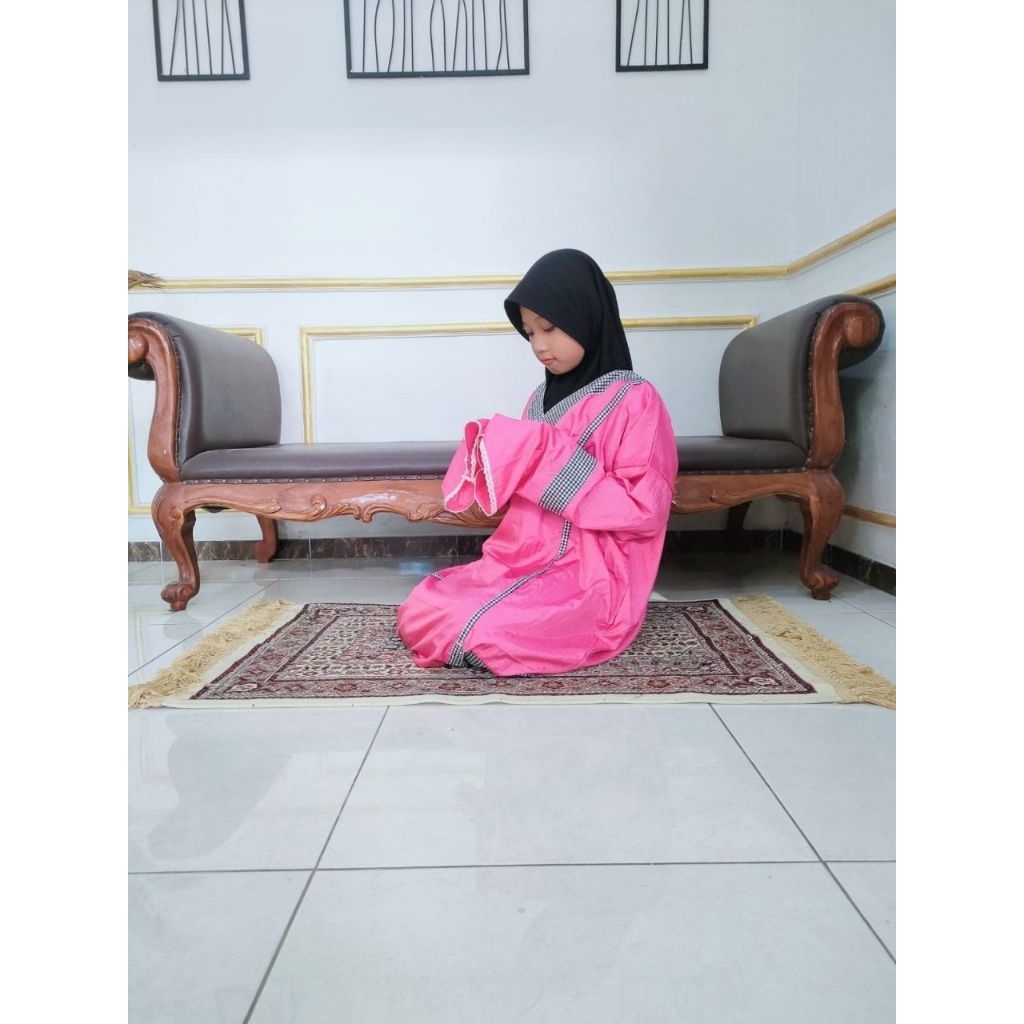 ABAYA ANTIKA BAHAN PARASUT KOMBINASI WARNA JOKAM 354 ABAYA SHOLAT