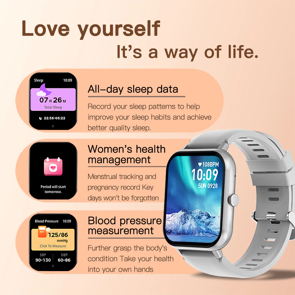 OLEVS Smartwatch Pria Wanita Original Anti Air Smartwatch Multifungsi Bluetooth Watch