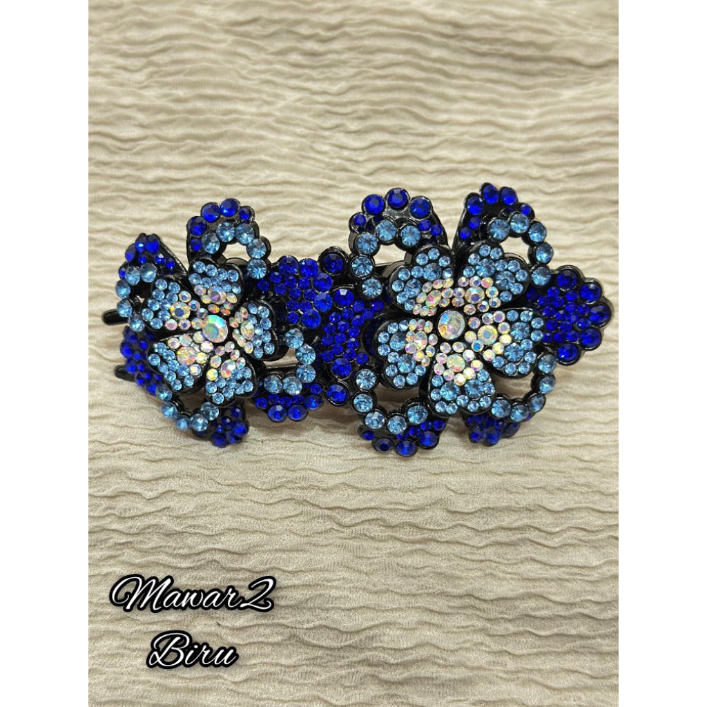 Jepit Rambut Korea Sanggul Wanita Double Bunga Mawar