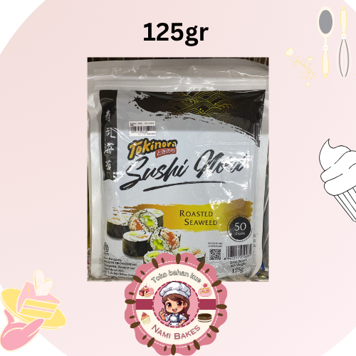 

Sushi Nori 50 pcs Tokinori Lembaran Rumput Laut Panggang Roasted Seaweed