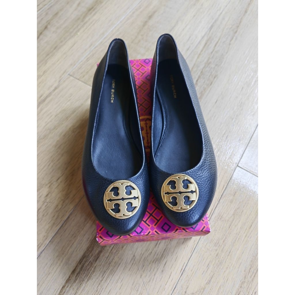 Tory Burch Chelsea Ballet Flat Shoes Black