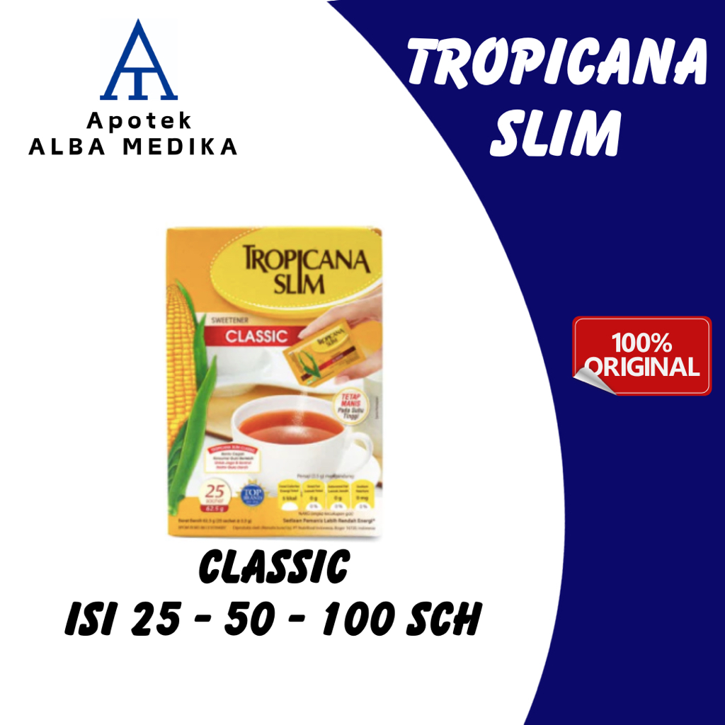 

Tropicana Slim Classic 25-50-100 Sachet - Mengontrol Kadar Gula Konsumsi