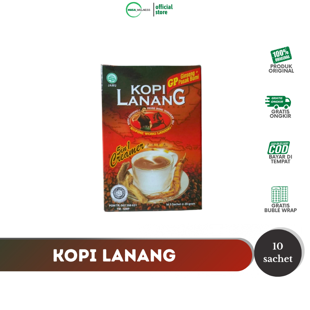

KOPI LANANG ORIGINAL KRIMER – PER BOX & PER SACHET | kopi jamu lanang khas pria | kopi stamina pria dewasa | dengan krimer & bahan herbal pilihan | original 100% | bisa COD