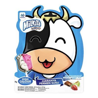 

Milkita Permen Susu Lolipop Biru Assorted 3 x 8.5 g