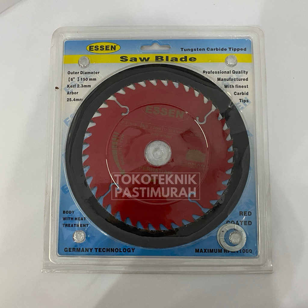 Mata Pisau KAYU Gergaji Circular Saw 6" 6in 40T  ESSEN / Circular Saw Blade 6x40T 6 x 40T Mata Gerga
