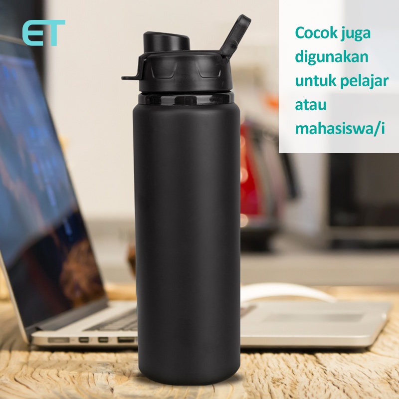 ecentio tumbler minum 750ml botol aluminium botol anti tumpah air bottle Portable