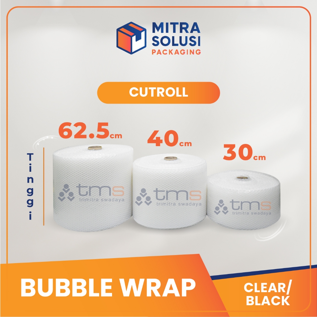 

Bubble Wrap Clear/Black 125cm x 50m