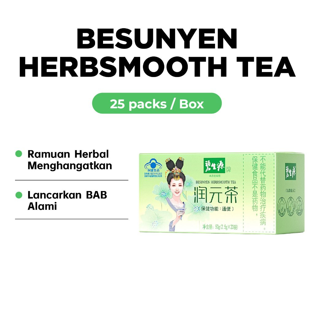 

Besunyen Herbsmooth Tea – Teh Herbal Hangatkan Tubuh & Lancarkan BAB Alami 25 Kantong/ Dus