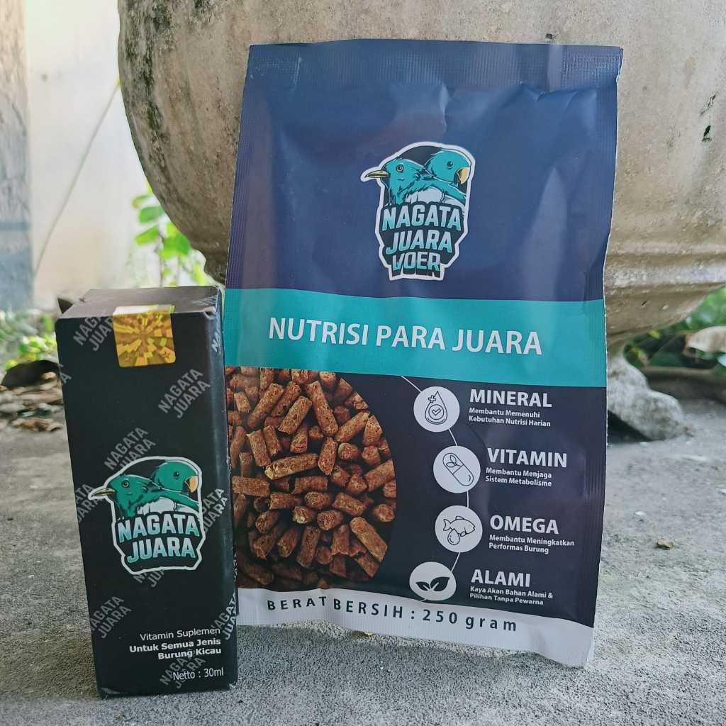 PAKET VOER NAGATA JUARA DAN VITAMIN NAGATA JUARA UNTUK MURAI CENDET DAN SEMUA BURUNG KICAU PARA JUAR