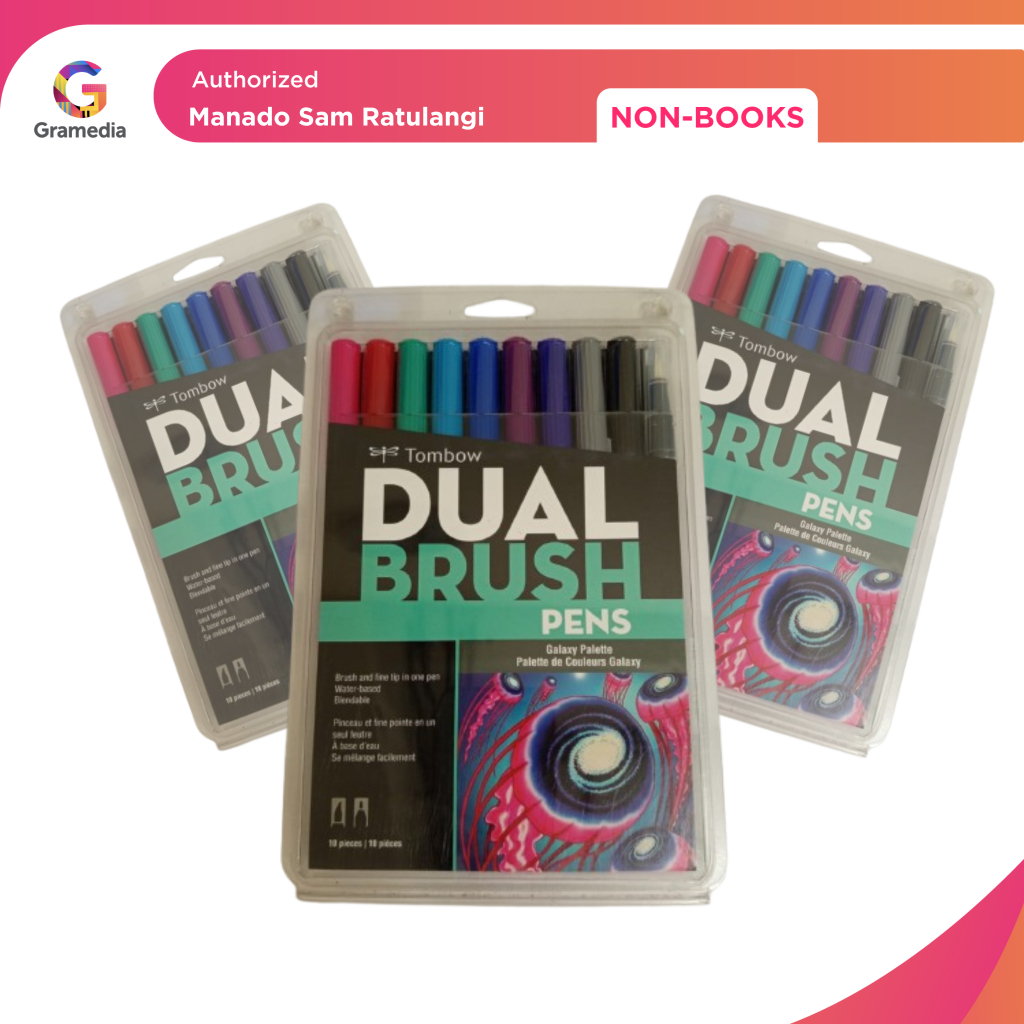 

Gramedia Manado-Tombow Dual Brush Abt 10 Color Set Galaxy Pallete