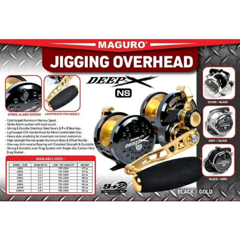 REEL OVERHEAD MAGURO DEEP-X NS NL (HANDLE KIRI)