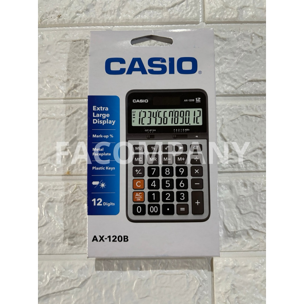 

TERMURAH‼️KALKULATOR CASIO AX-120B ORIGINAL / 12 DIGIT