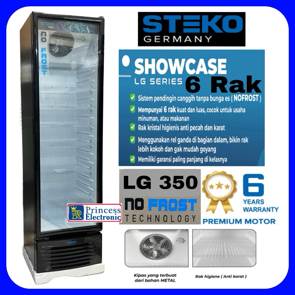 Showcase STEKO 6 RAK LG 360 No Frost Pendingin Minuman