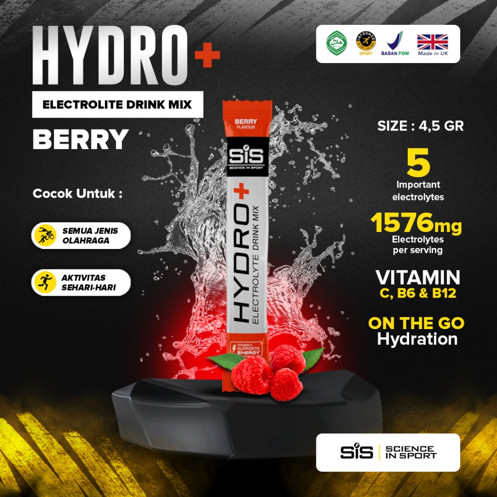 

SIS Hydro+ Electrolite Drink Mix Powder Sachet