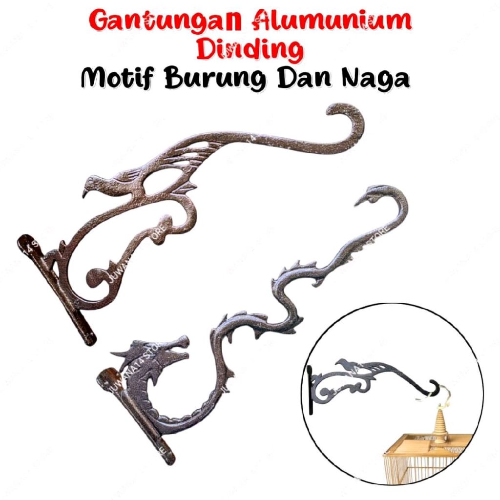 Gantungan Tempel Dinding Tembok Motif Burung Gantungan Sangkar Burung Rak Pot