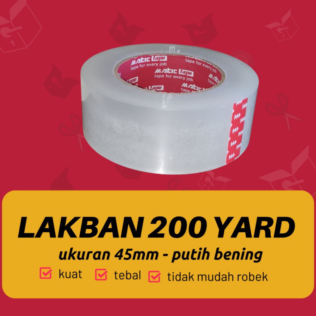 

Lakban putih 200 yard