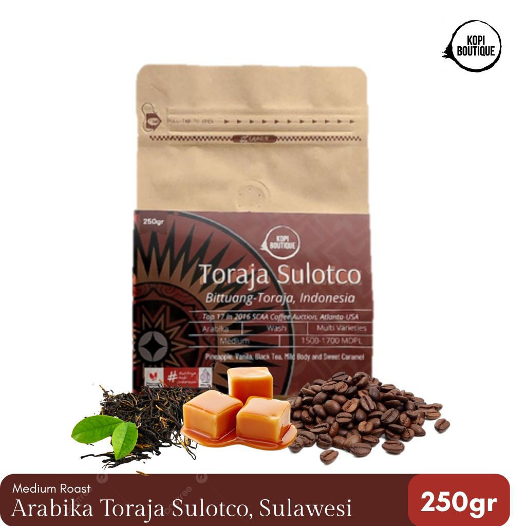 

Kopi Arabica Toraja Sulotco 250gr