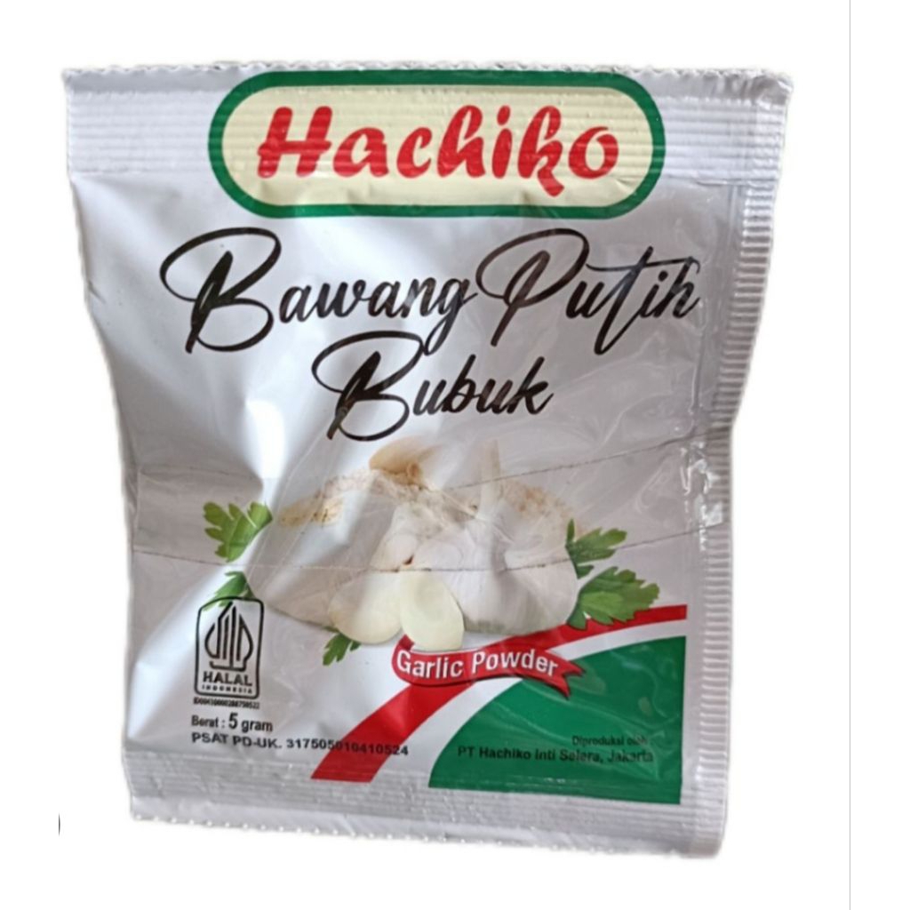

Haciko Bawang Putih Bubuk 5gr Rentengan (isi 12 Sachet )