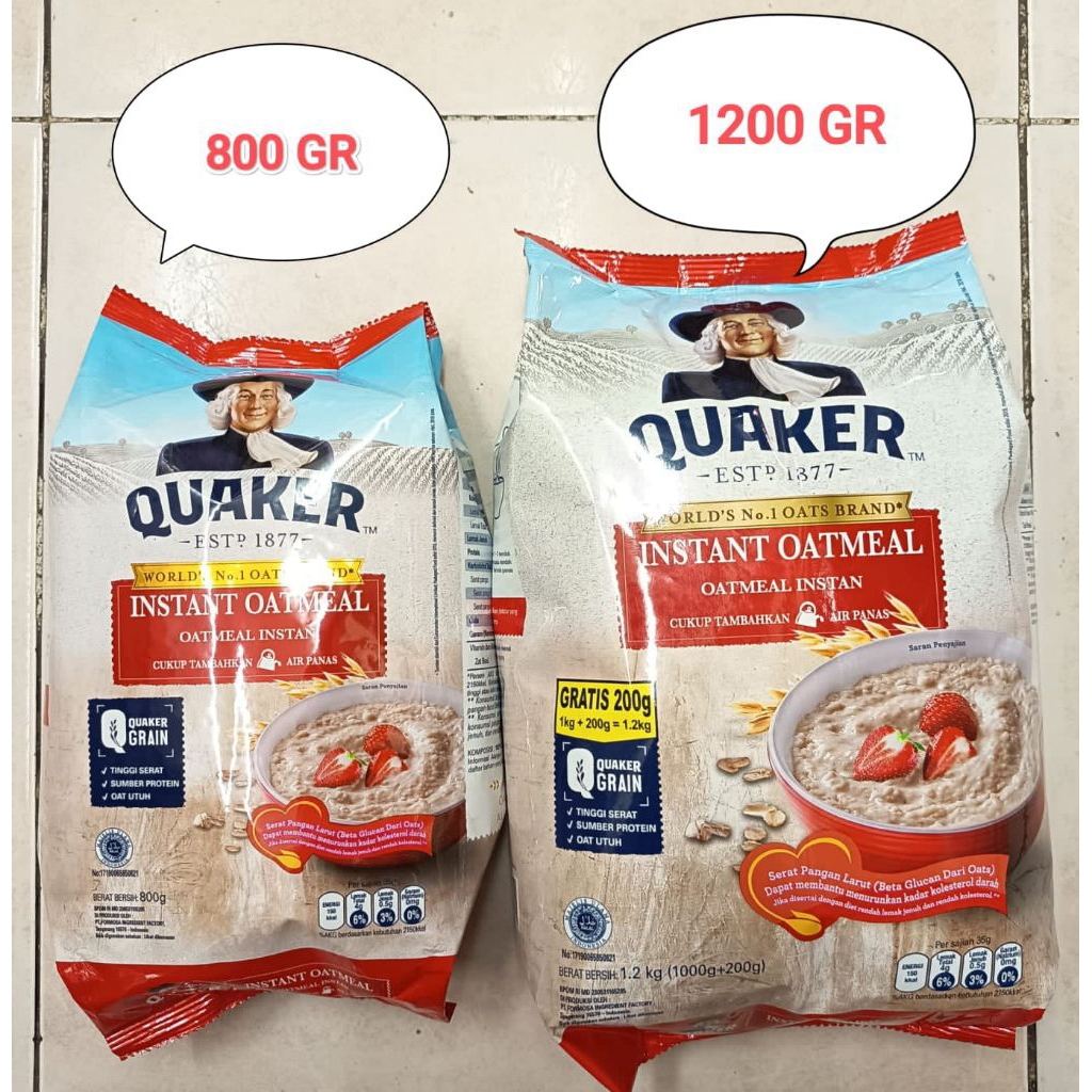 

Quaker Oat/Havermoat oatmel Instan800gr(TANPA HADIAH)