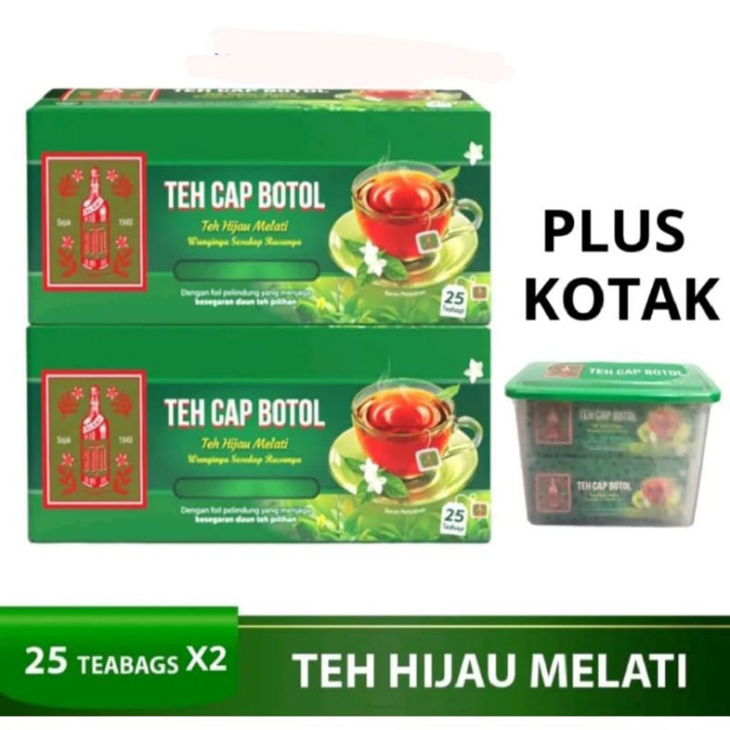 

Teh Cap Botol Hijau 25 bag× 2 FREE Toples
