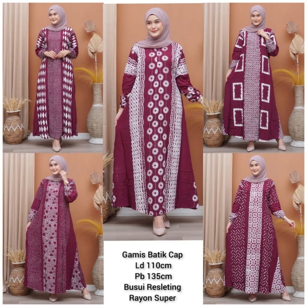 GAMIS BATIK CAP GAMIS BATIK PEKALONGAN