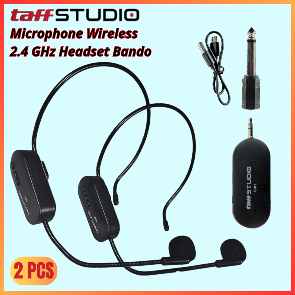 COD TaffSTUDIO Mic Microphone Wireless bando imam masjid terbaik jarak jauh Receiver SI02