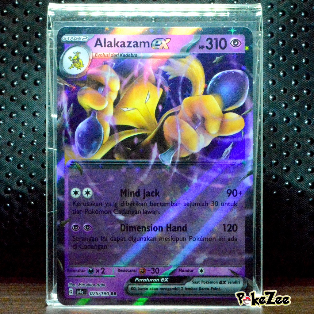 Alakazam ex sv4a 075/190 RR TCG Kartu Pokemon Indonesia