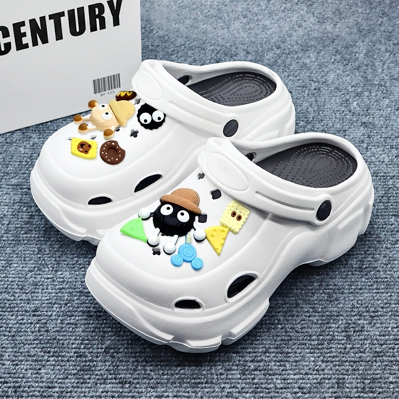 Sandal Baim Wanita Elegan Terbaru EVA Jelly Sandal Wanita Dewasa Sehari Hari Sandal Kodok Tebal