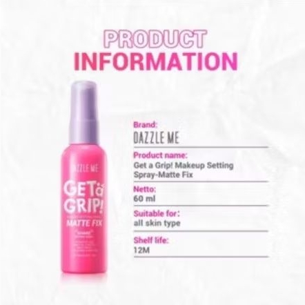 Setting spray Dazzle me Matte Fix Makeup setting spray