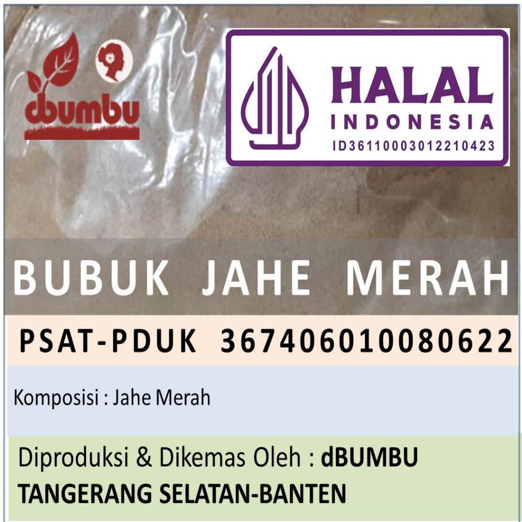 

Bubuk Jahe Merah kemasan Sachet 10 gram / Red Ginger Powder