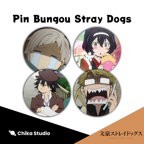 [FAN MERCH] Pin Button Peniti Bungou Stray dogs / Bungō Sutorei Doggusu / BSD | 32mm 44mm 58mm