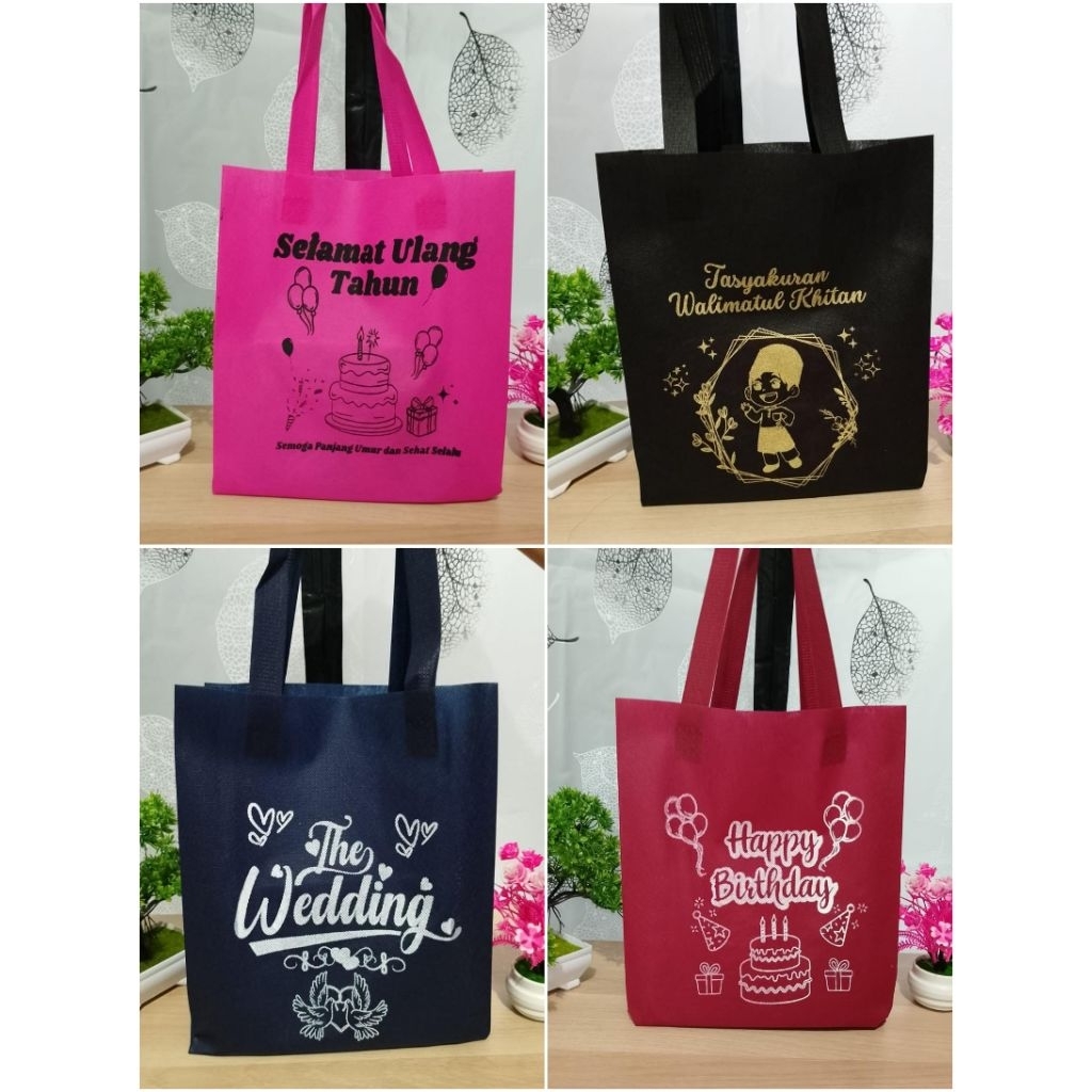 Tas Souvenir Ulang Tahun/ Tas Hidangan /Tas Spunbond/ Tas Hajatan/Goodiebag Ulang Tahun/ Tas Khitana