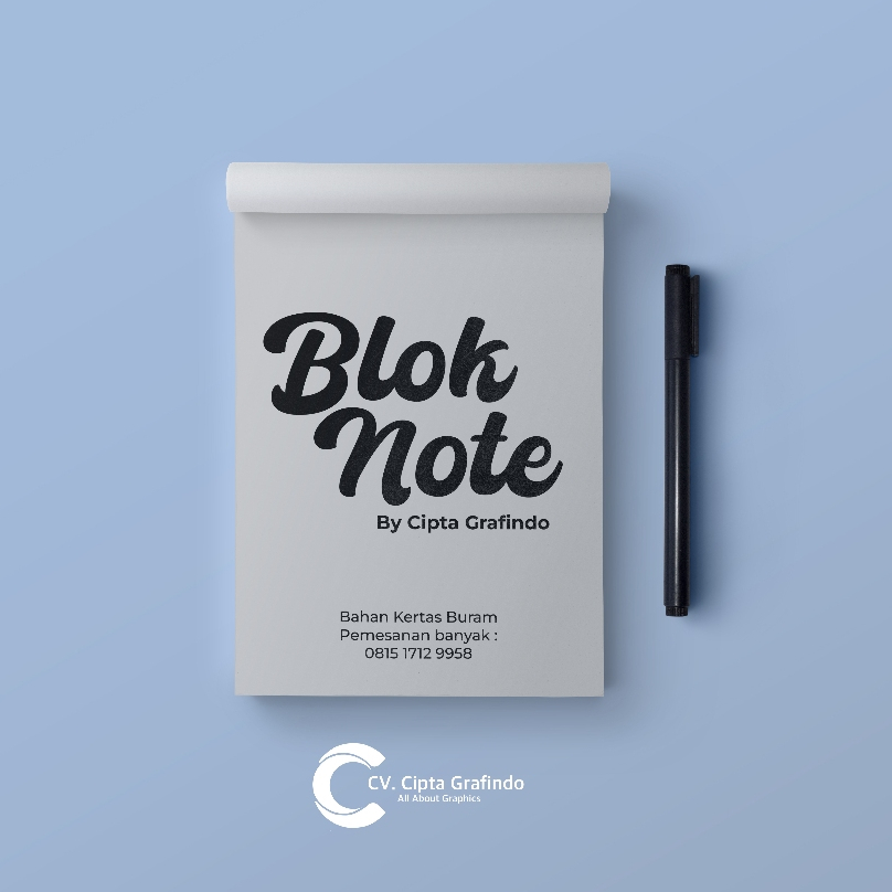 

Block note - buku coretan - kertas buram polos & custom